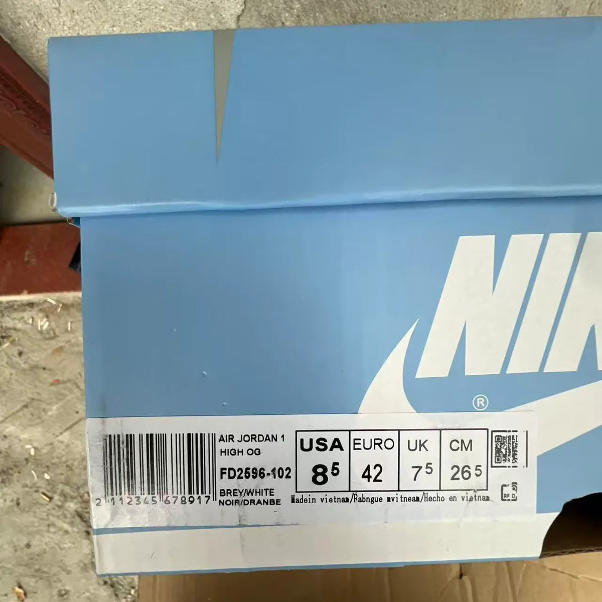 AJ 1 High OG Psychic Blue and Pale Ivory Shoes Sneakers – nk0005386 image 9