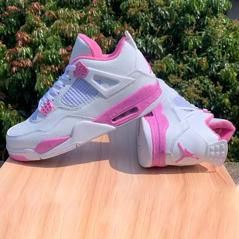AJ 4 White Pink Oreo Shoes Sneakers - nk0003985 image 2