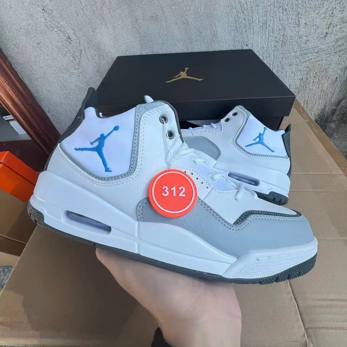 AJ Courtside 23 White/University Blue Shoes Sneakers - nk0004823 image 5