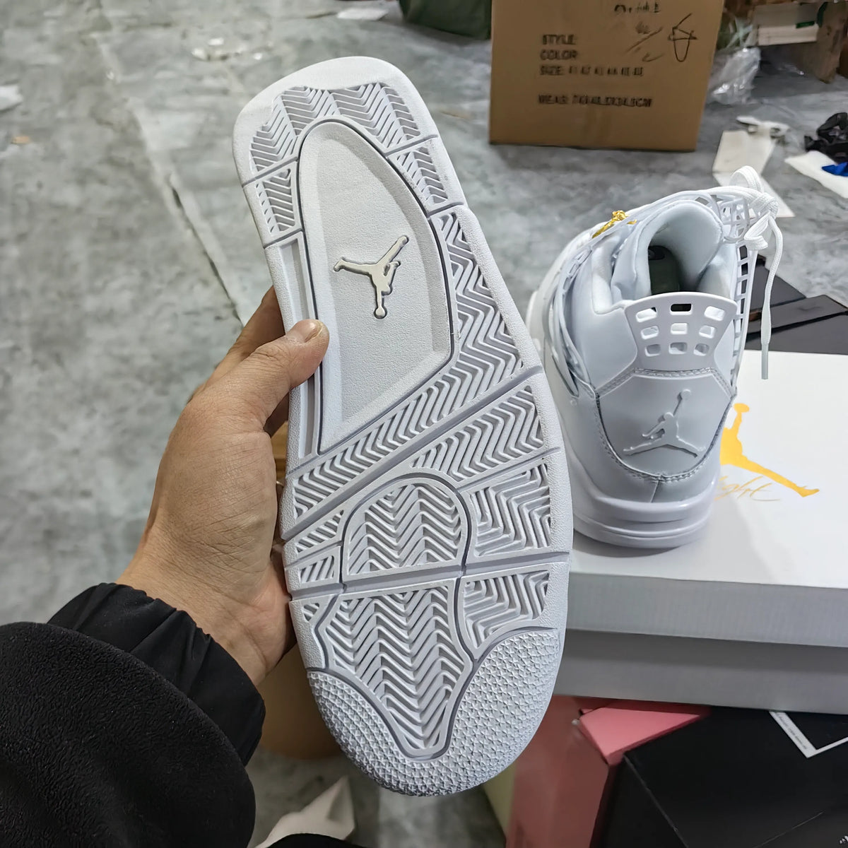 [Premium] AJ 4 NET White Shoes Sneakers – nk0003908 image 14