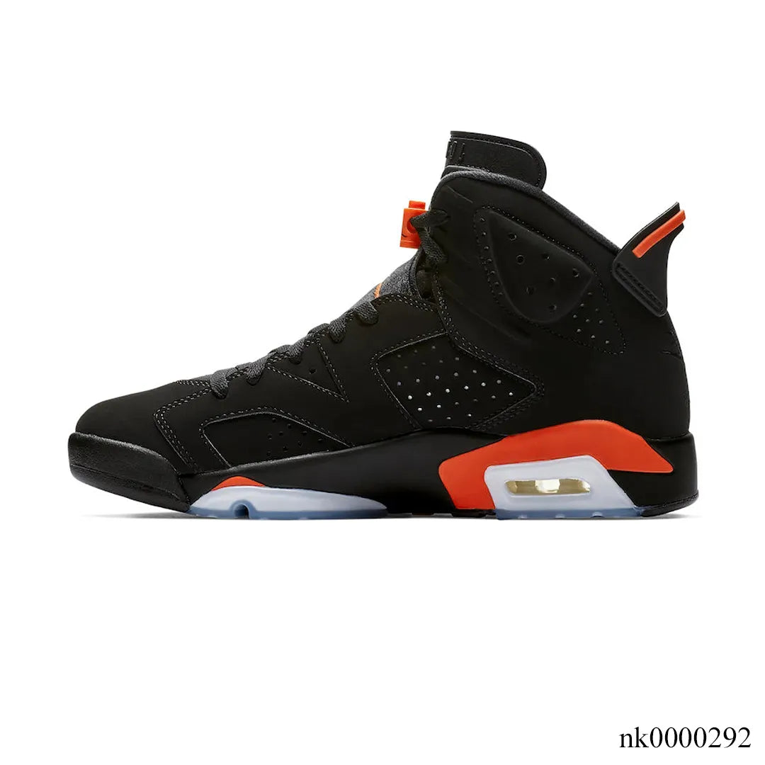 AJ 6 Black Infrared Orange Shoes Sneakers - nk0000292 image 1