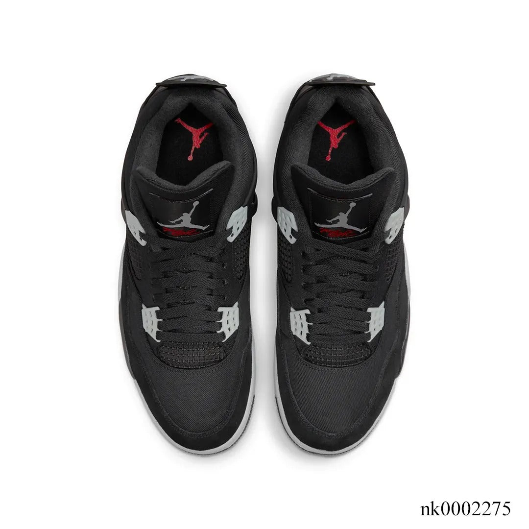 AJ 4 Retro Black Canvas Shoes Sneakers - nk0002275 image 4