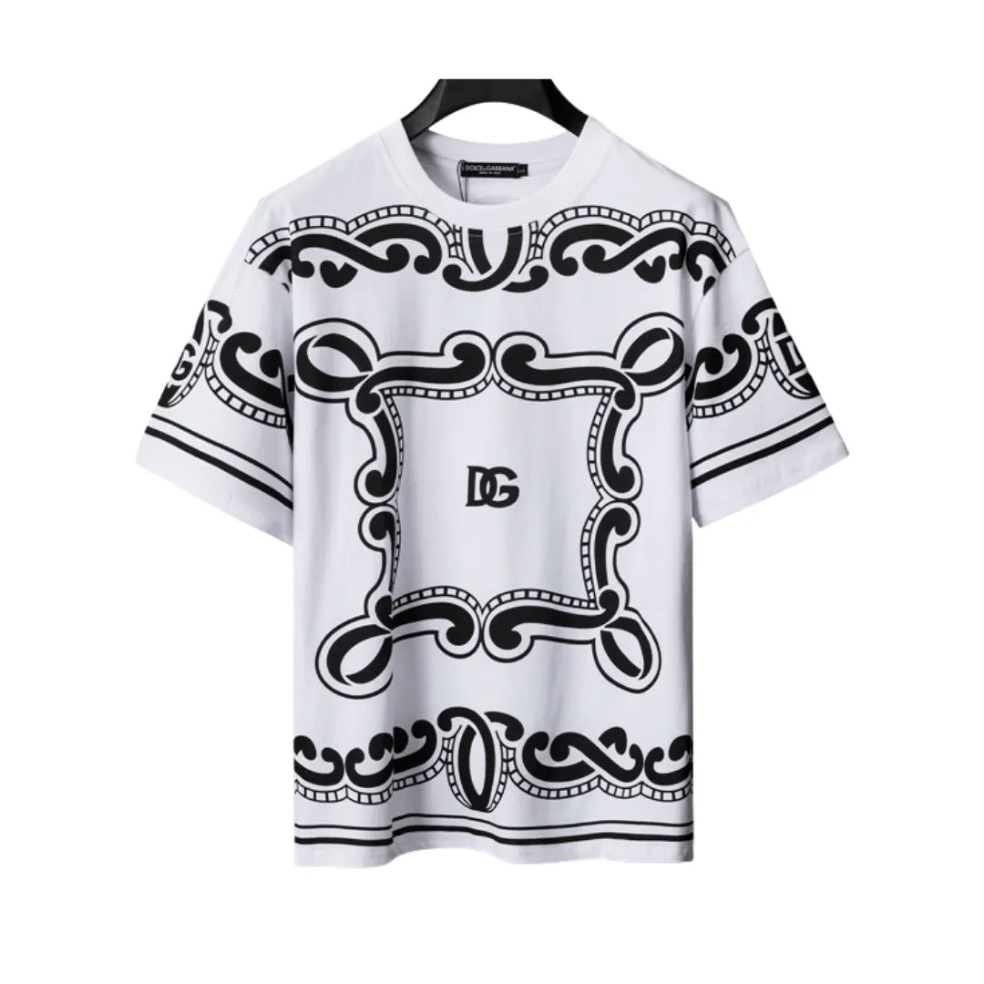 D&G Bandanna Print T-shirt in White - 106 - dng0000106 image 0
