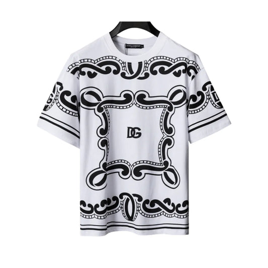 D&G Bandanna Print T-shirt in White - 106 - dng0000106 image 0