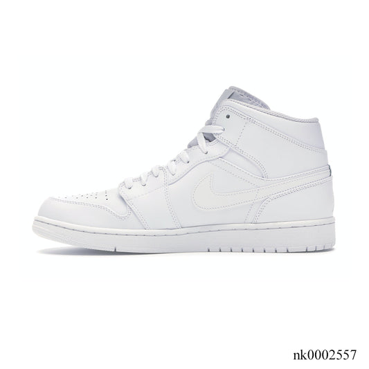 AJ 1 Mid White/Pure Platinum Shoes Sneakers - nk0002557 image 2
