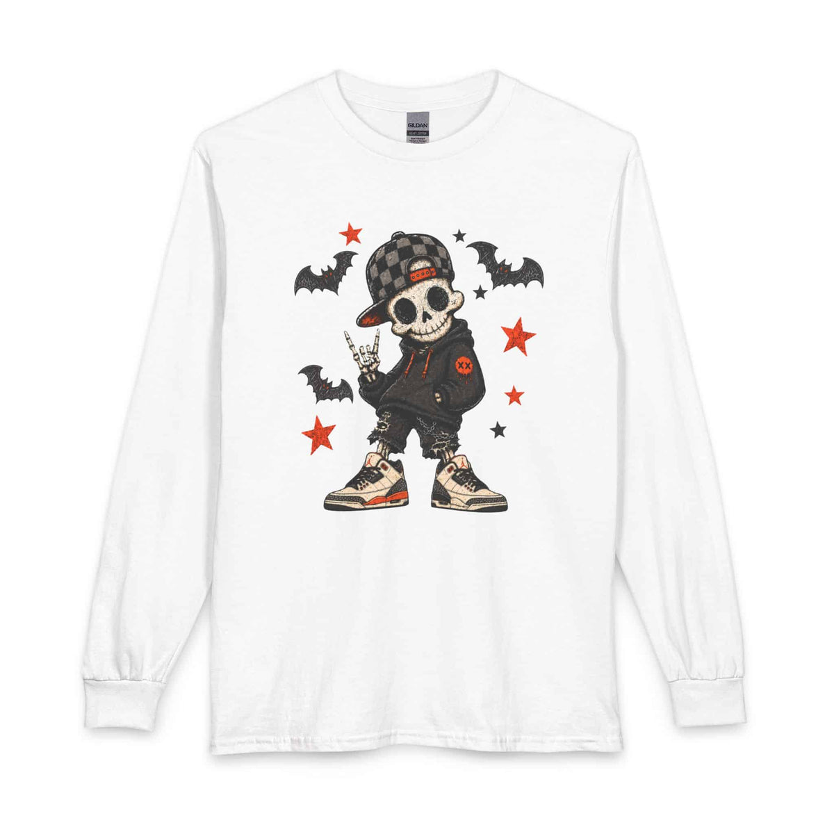 Boy Skeleton Halloween Long Sleeve T-Shirt image 0