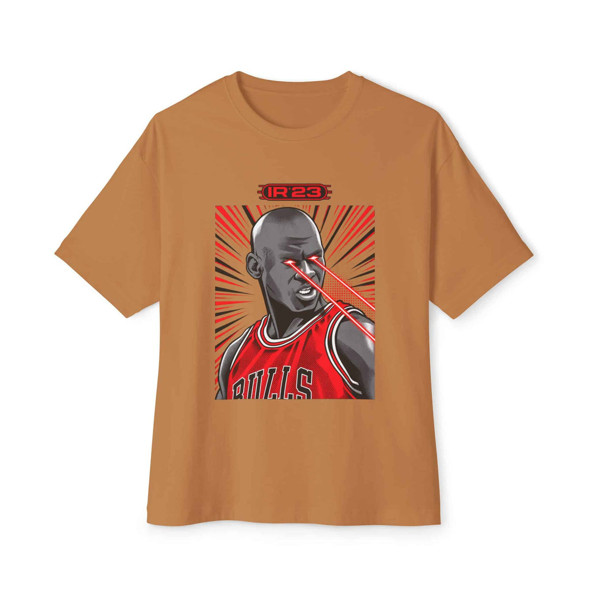 Graphic Print Unisex Oversized Boxy Tee - POD0032 - Toast, 3XL image