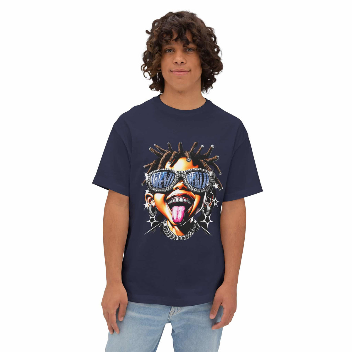 Diamond Drip Unisex Oversized Boxy Tee image 39