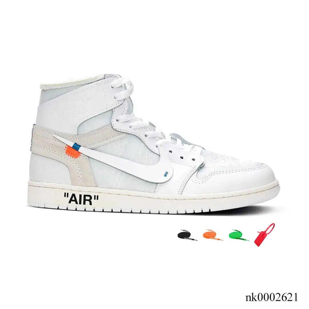 OW x AJ 1 High White Shoes Sneakers – nk0002621 image