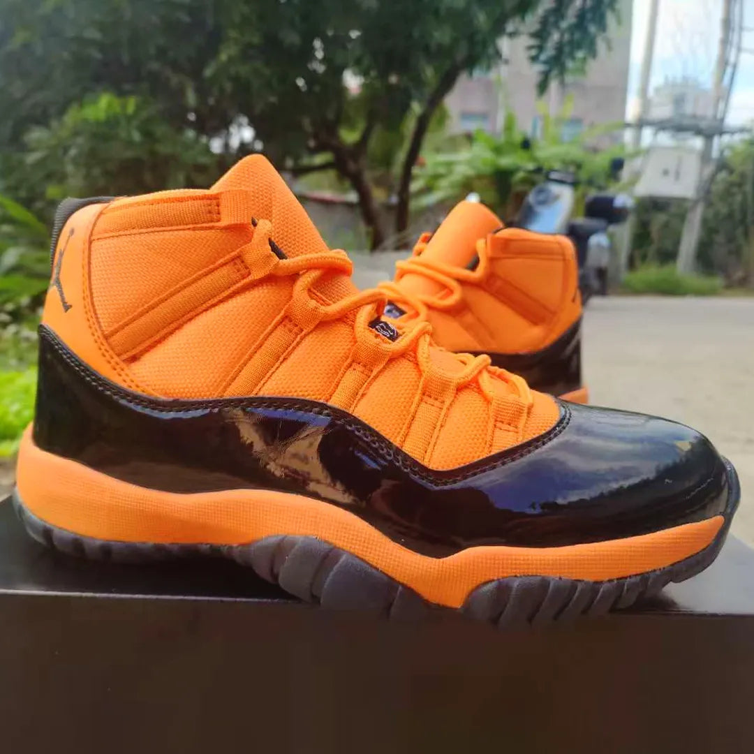 AJ 11 Black Orange Shoes Sneakers - nk0004301 image 2