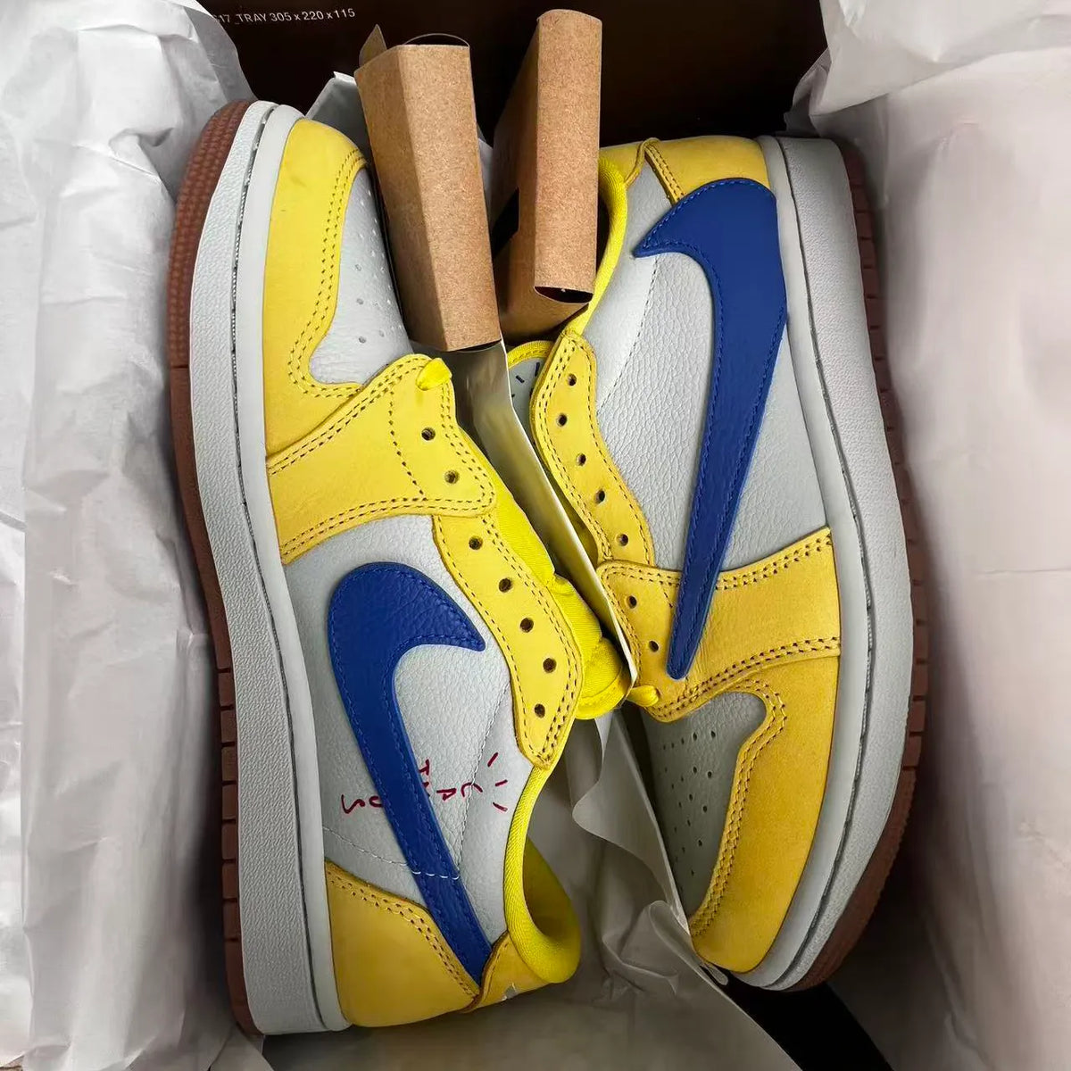 Travis Scott x AJ 1 Retro Low Canary Shoes Sneakers - nk0004957 image 11
