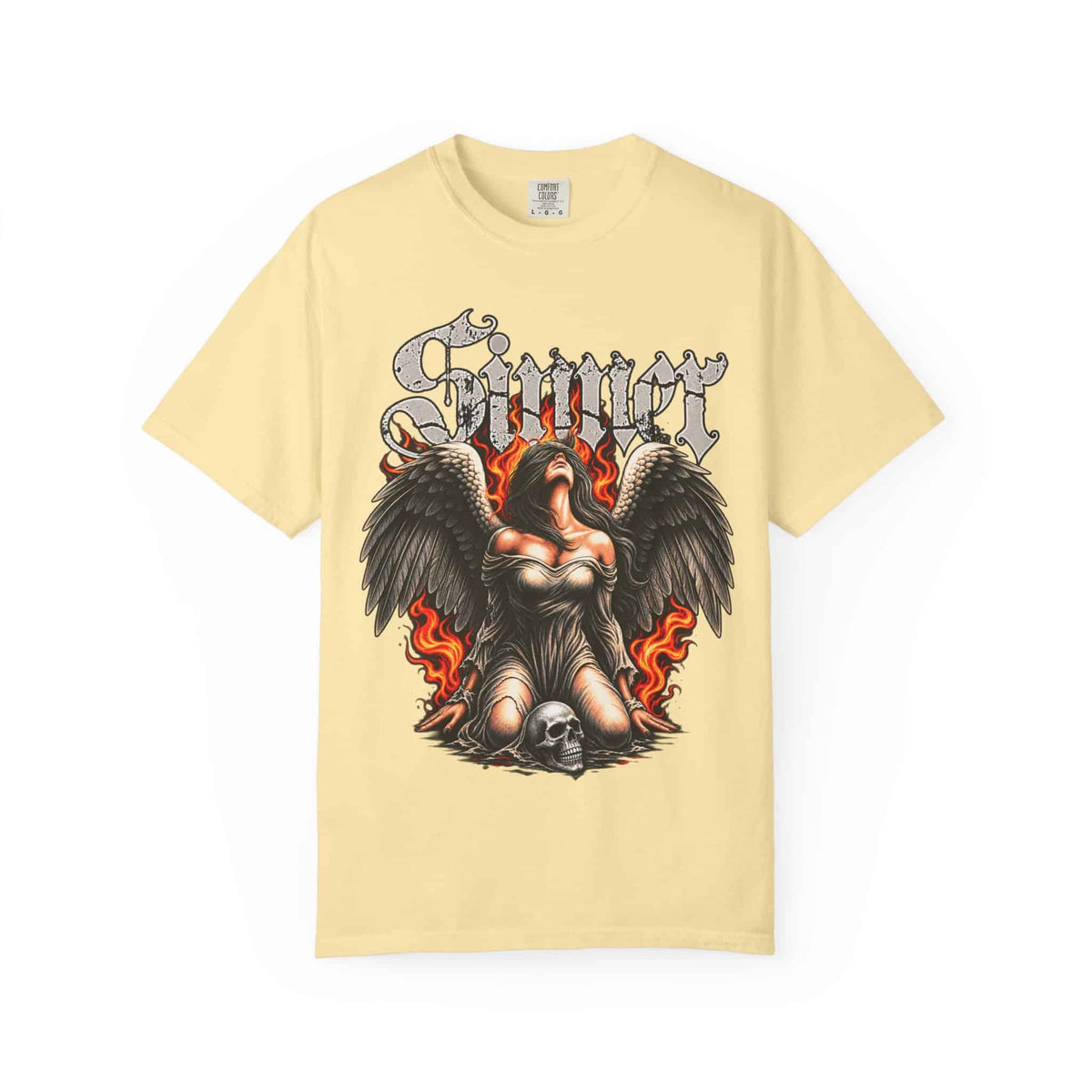 Sinner’s Flame Unisex Garment-Dyed T-shirt image