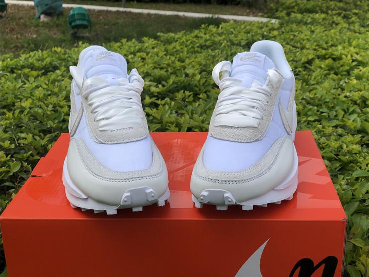 Sacai x LDWaffle White Nylon Shoes Sneakers - nk0001592 image 5