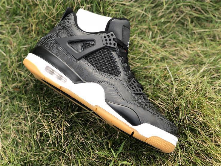AJ 4 Retro Laser Black Gum Shoes Sneakers - nk0000654 image 7