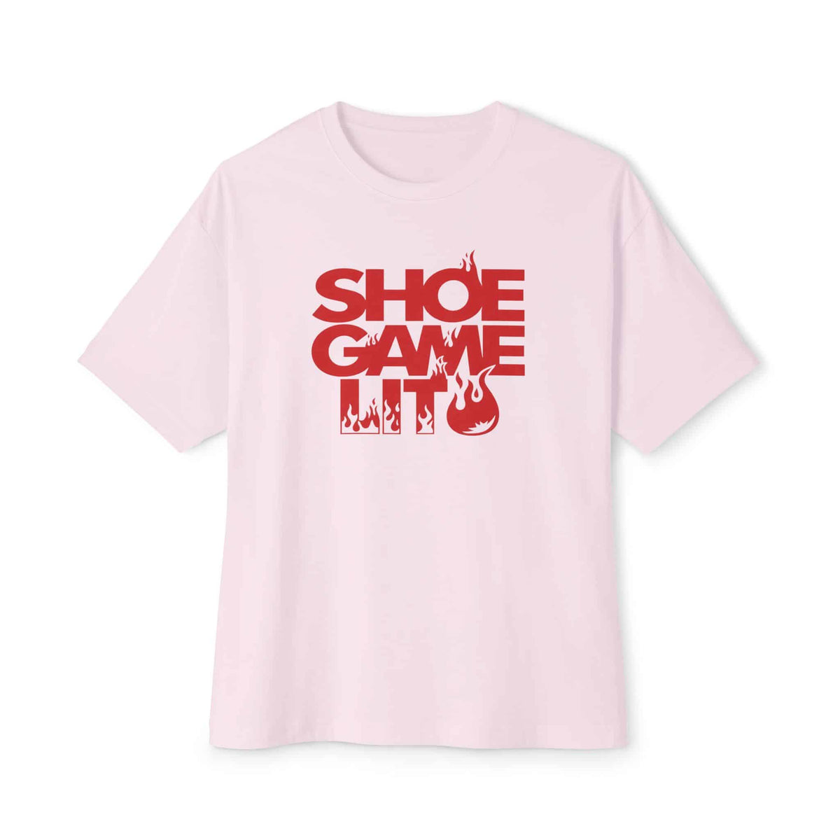 Graphic Print Unisex Oversized Boxy Tee - POD0040 - Soft Pink, 2XL image