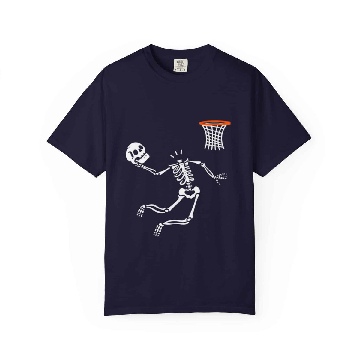 Halloween Basketball Skeleton Unisex Garment-Dyed T-shirt image