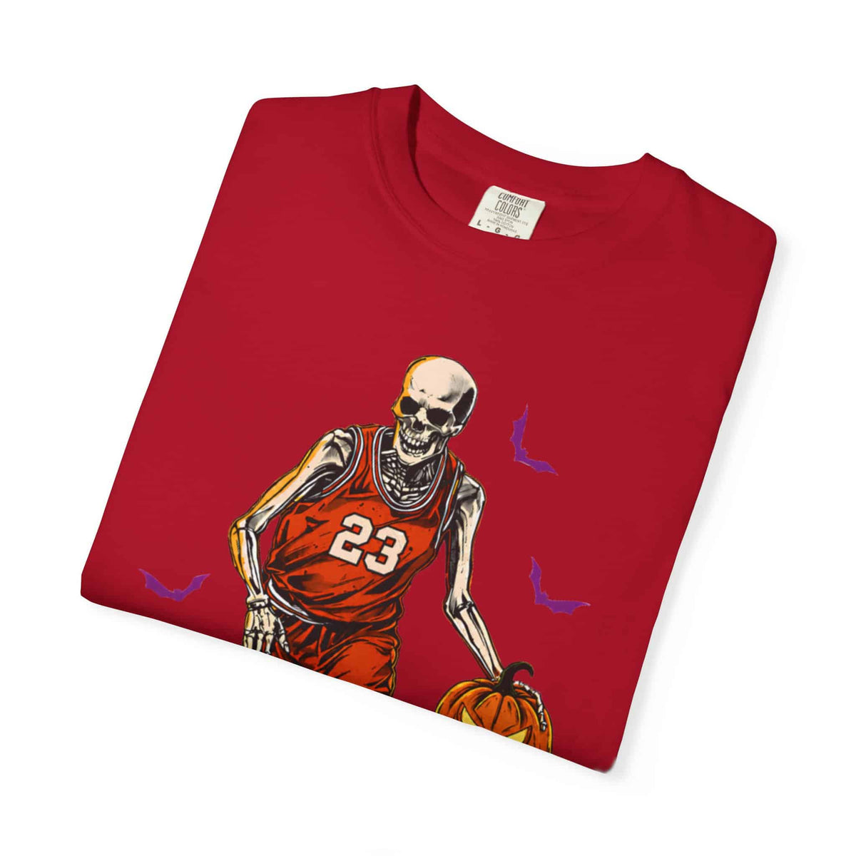 Halloween Basketball Unisex Garment-Dyed T-shirt image 50