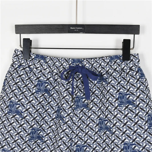 BUR All-Over Monogram Knight Shorts in Navy - 370 – bbr0000370 image 2
