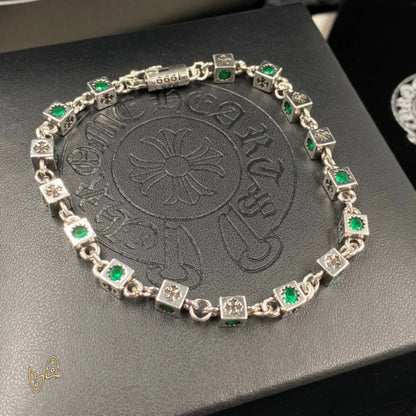 CH Silver Dice Bracelet - CH0053 - Green image