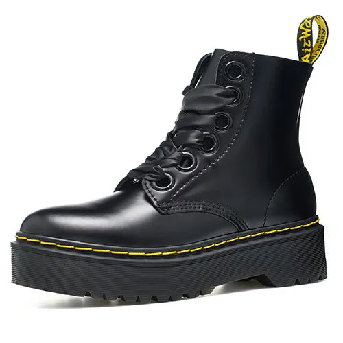 Dr. Martens Molly Leather Platform Boots Shoes Sneakers - nk0005487 image 3