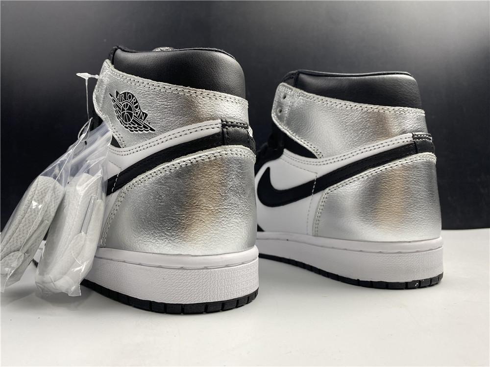 AJ 1 High OG WMNS Silver Toe Shoes Sneakers - nk0001426 image 12