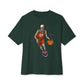 Halloween Basketball Unisex Oversized Boxy Tee - Forest, XL image