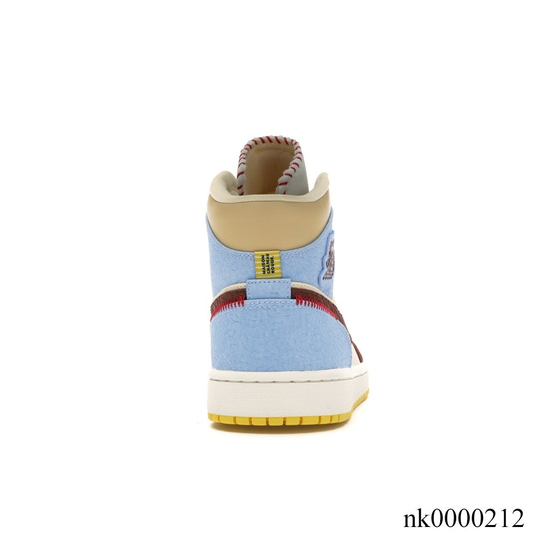 AJ 1 Mid SE Fearless Maison Chateau Rouge Shoes Sneakers - nk0000212 image 3