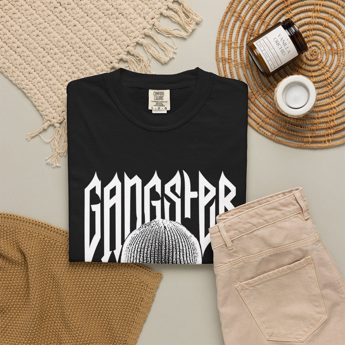 Gangster Mask Unisex Garment-Dyed T-shirt image 3