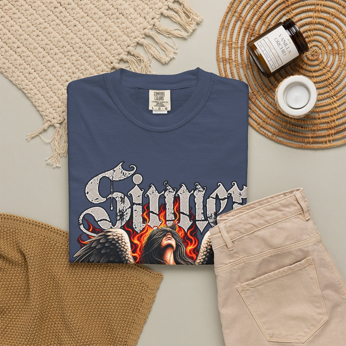 Sinner’s Flame Unisex Garment-Dyed T-shirt image 66