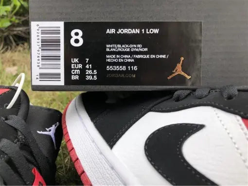 AJ 1 Low Black Toe Shoes Sneakers - nk0000732 image 14