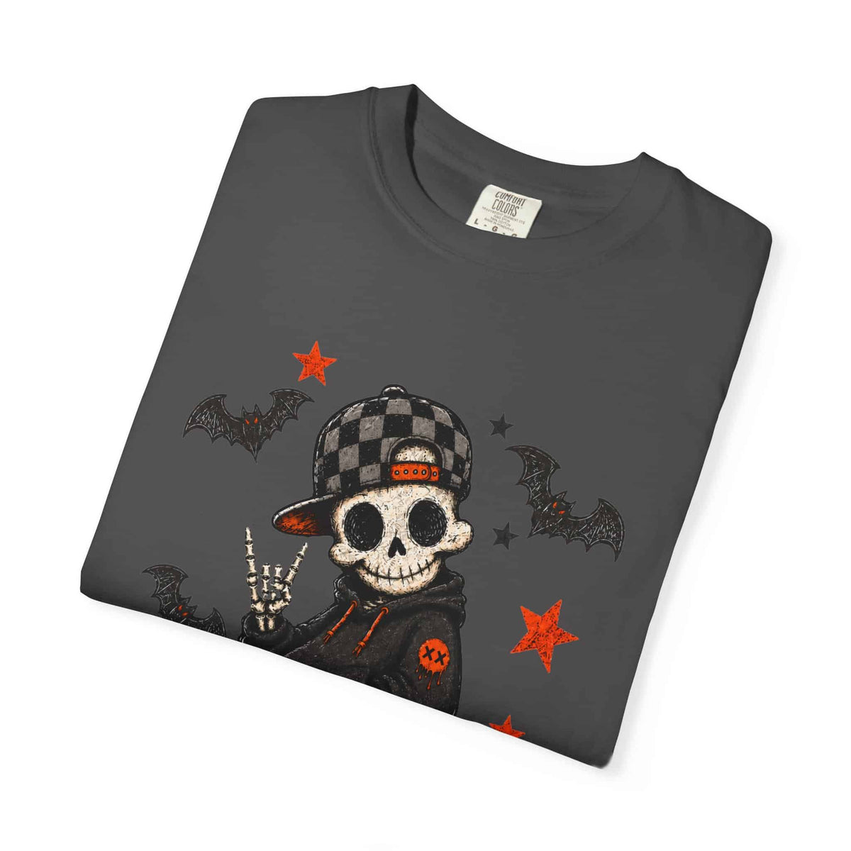 Boy Skeleton Halloween Unisex Garment-Dyed T-shirt image 86