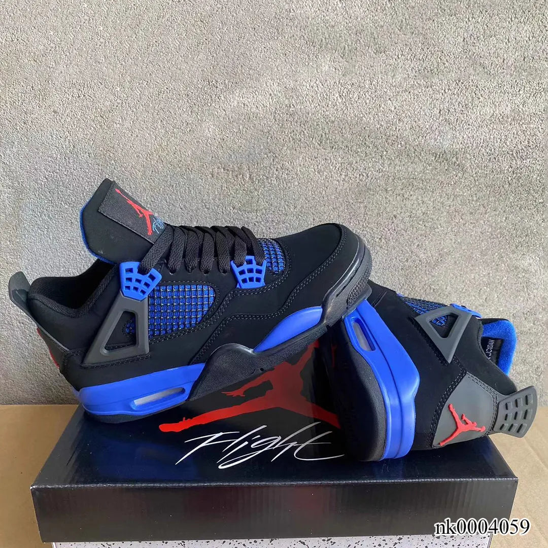 AJ 4 Retro Black Deep Royal Blue Shoes Sneakers - nk0004059 image 7