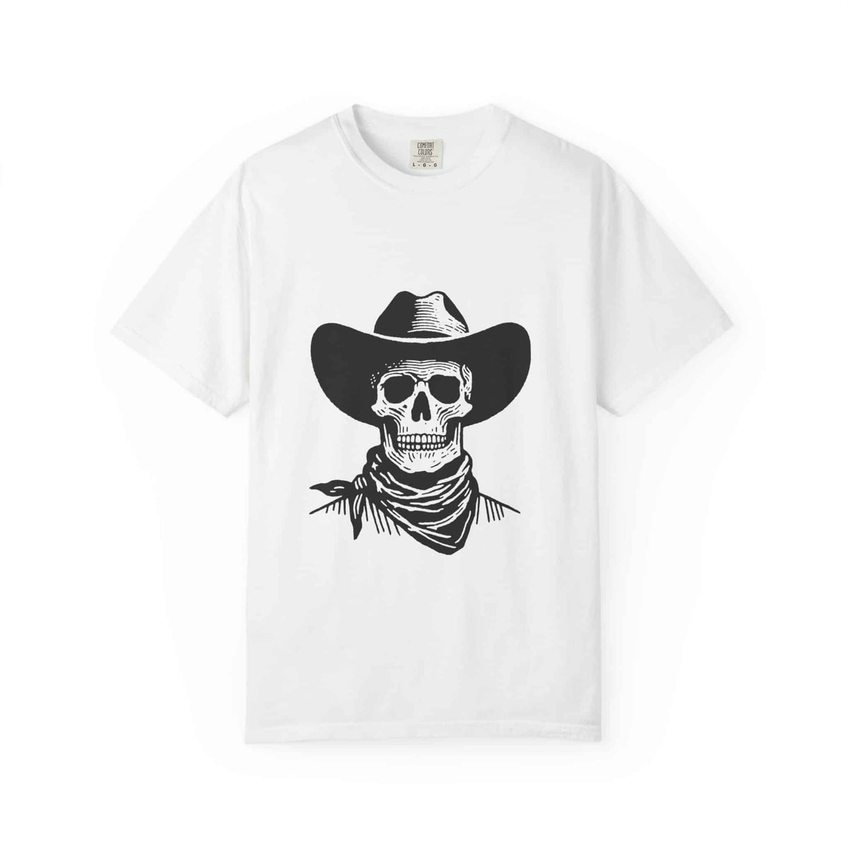 Outlaw Skull Unisex Garment-Dyed T-shirt image
