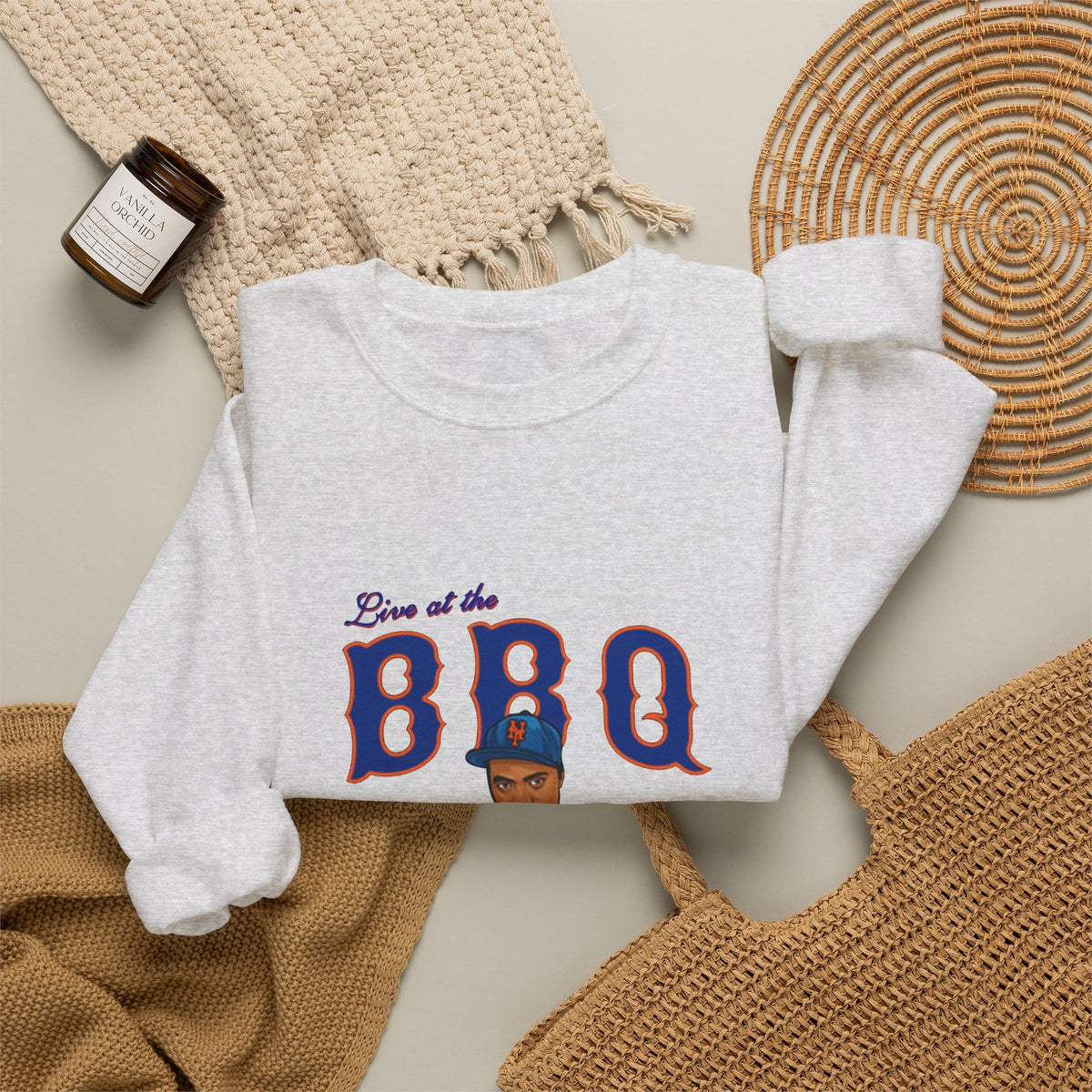 Rap Nas Live At The BBQ Crewneck Sweatshirt image 11
