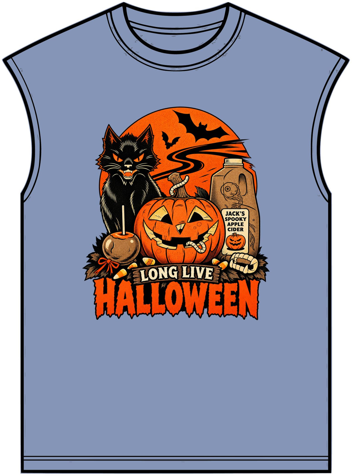 Midnight Cat Unisex Garment-Dyed Muscle Tee image 8