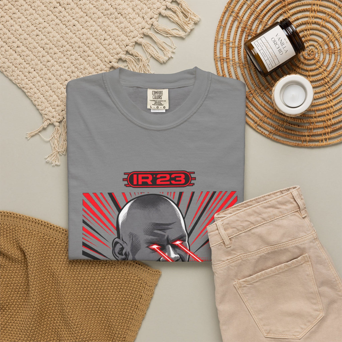 Graphic Print Unisex Garment-Dyed T-shirt - POD0032 image 43