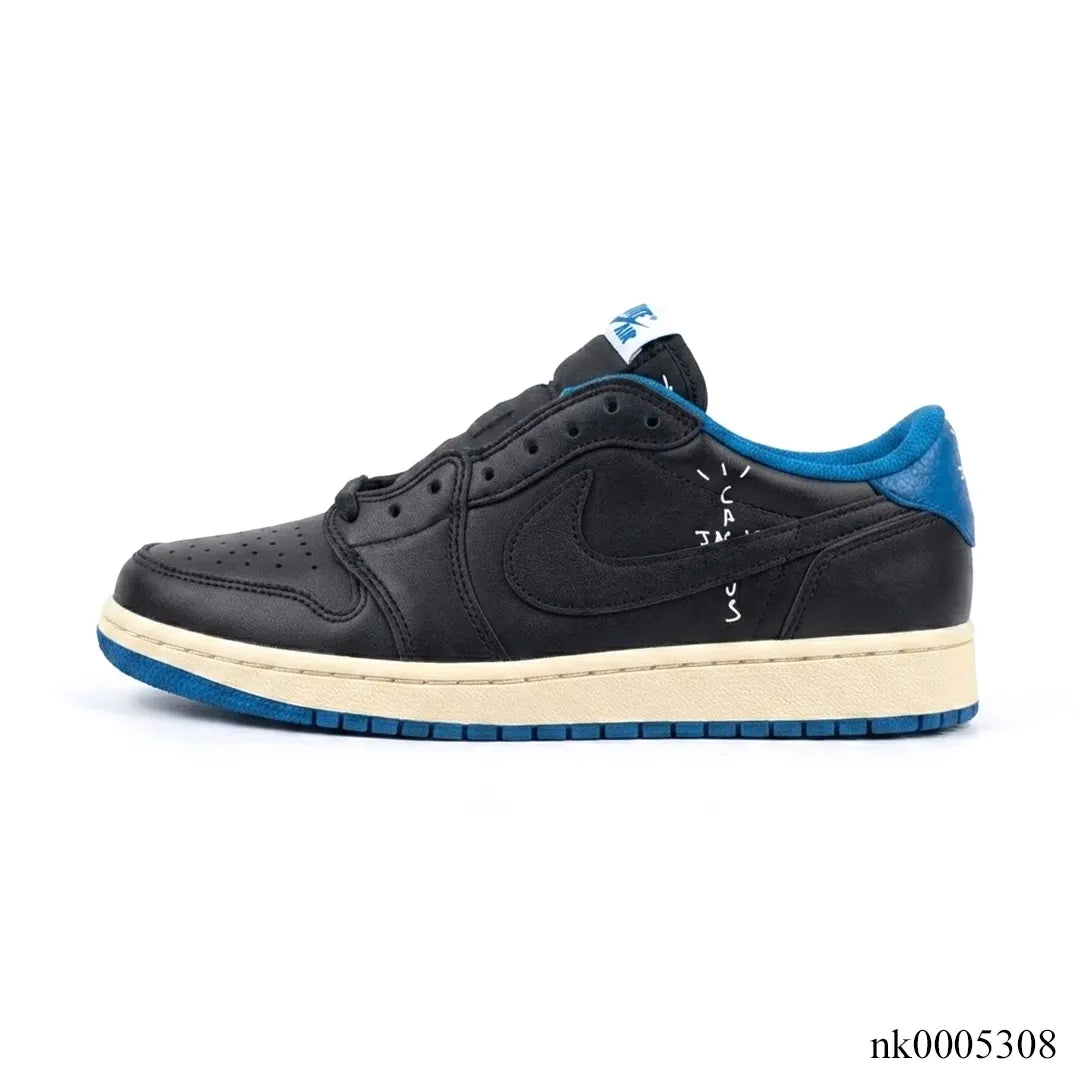 Fragment x Travis Scott x AJ 1 Low 3.0 "Black and White Blue" Shoes Sneakers – nk0005308 image 1