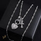 CH Heart And Cross Pendant Necklace - CH0022 image 1