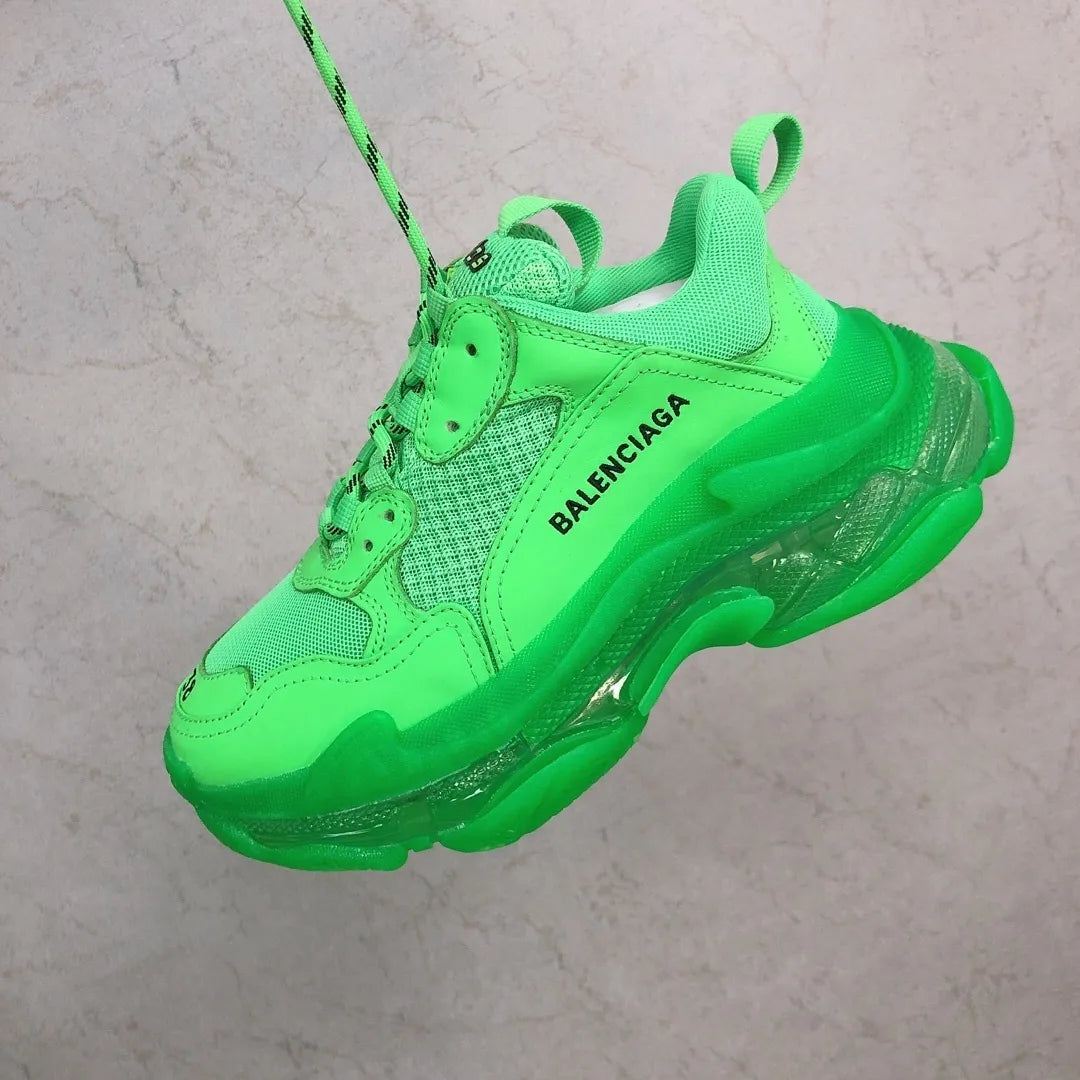 BLCG Triple S Clear Sole Neon Green Shoes Sneakers - bl0000040 image 2