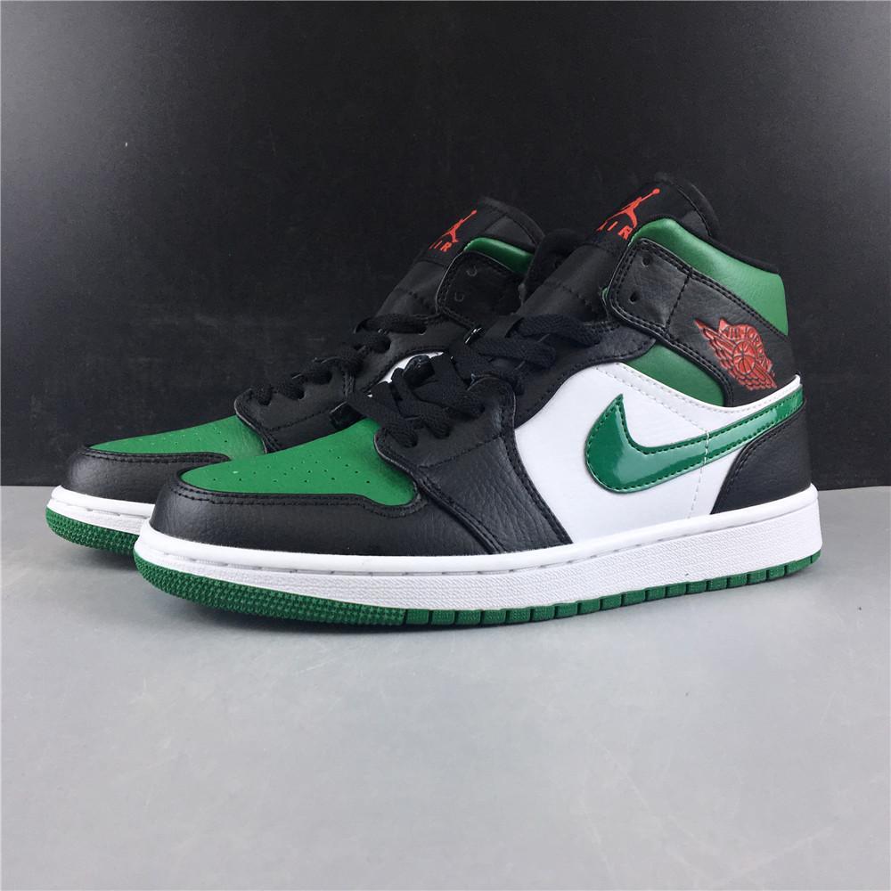 AJ 1 Mid Green Toe Shoes Sneakers - nk0000120 image 2
