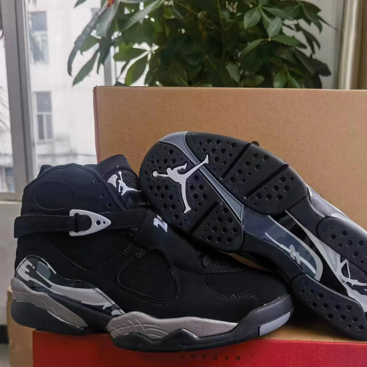 AJ 8 Black Chrome Shoes Sneakers – nk0004038 image 5