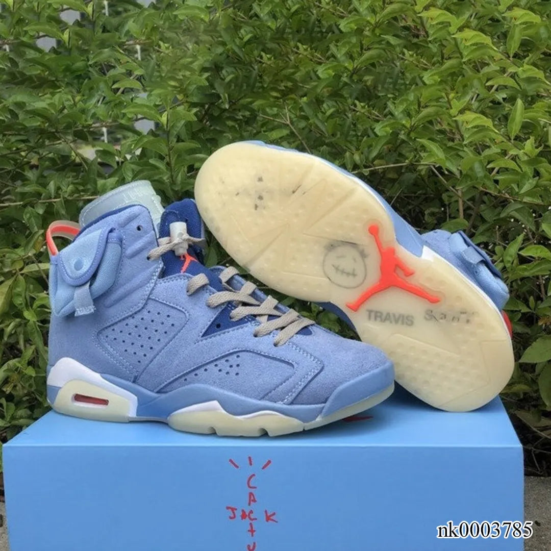 AJ 6 x Travis Scott Houston Oilers Light Blue Shoes Sneakers - nk0003785 image 6