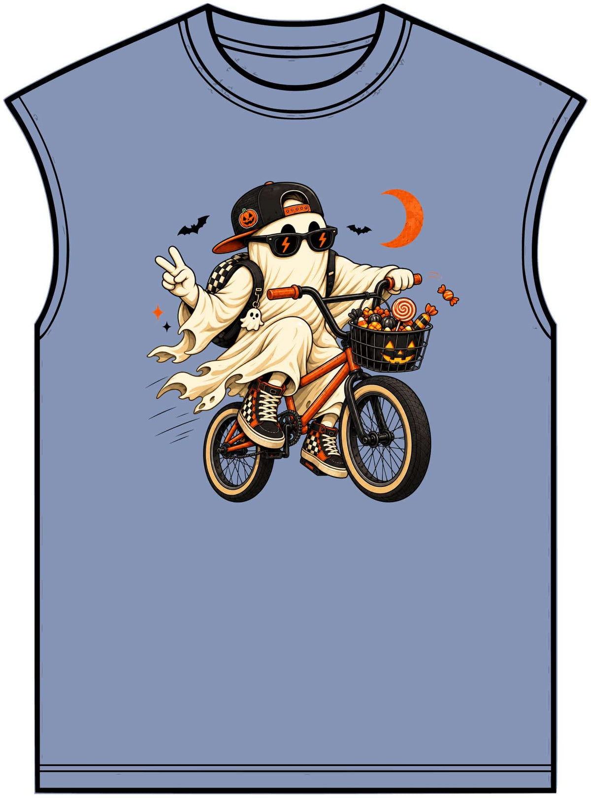 Ghost Rider BMX Unisex Garment-Dyed Muscle Tee image 12