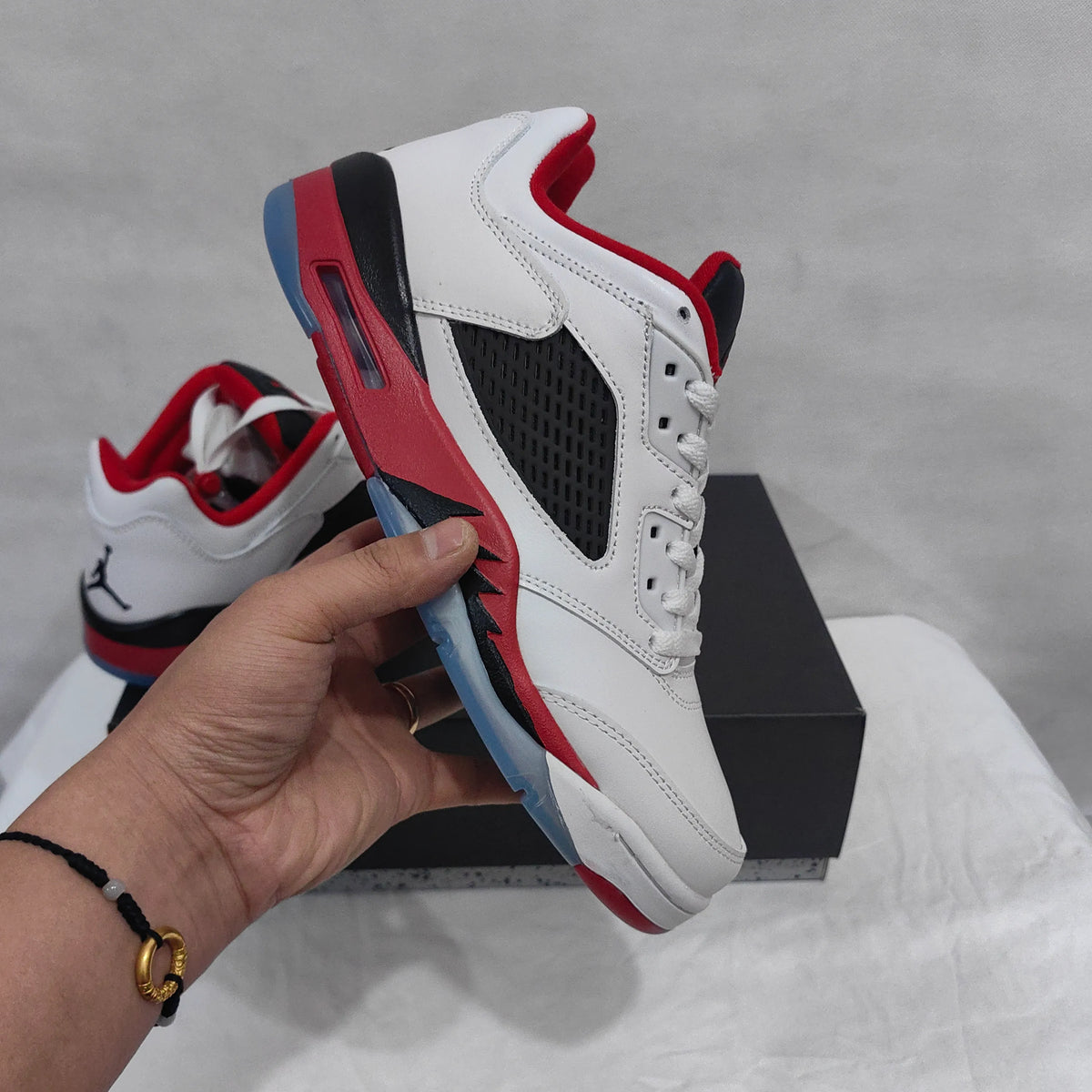 AJ 5 Retro Low Fire Red Shoes Sneakers - nk0005016 image 7
