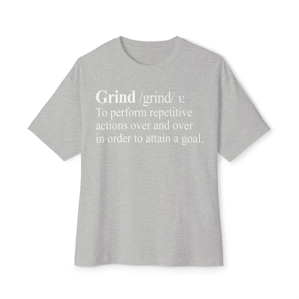 Grind Definition Unisex Oversized Boxy Tee - Athletic Heather, 3XL image