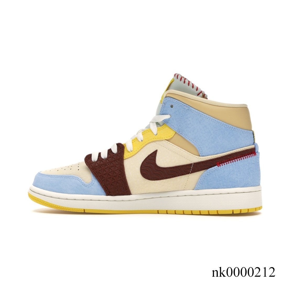 AJ 1 Mid SE Fearless Maison Chateau Rouge Shoes Sneakers - nk0000212 image 1