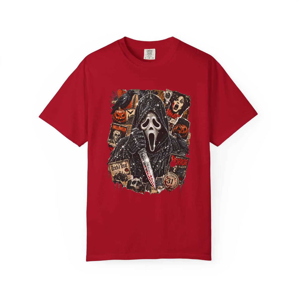 Halloween Horror Unisex Garment-Dyed T-shirt image