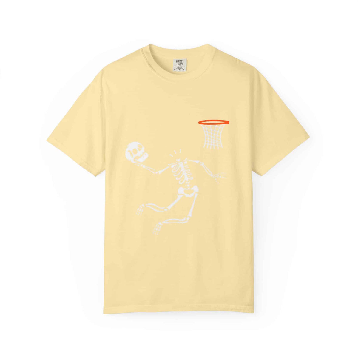 Halloween Basketball Skeleton Unisex Garment-Dyed T-shirt image
