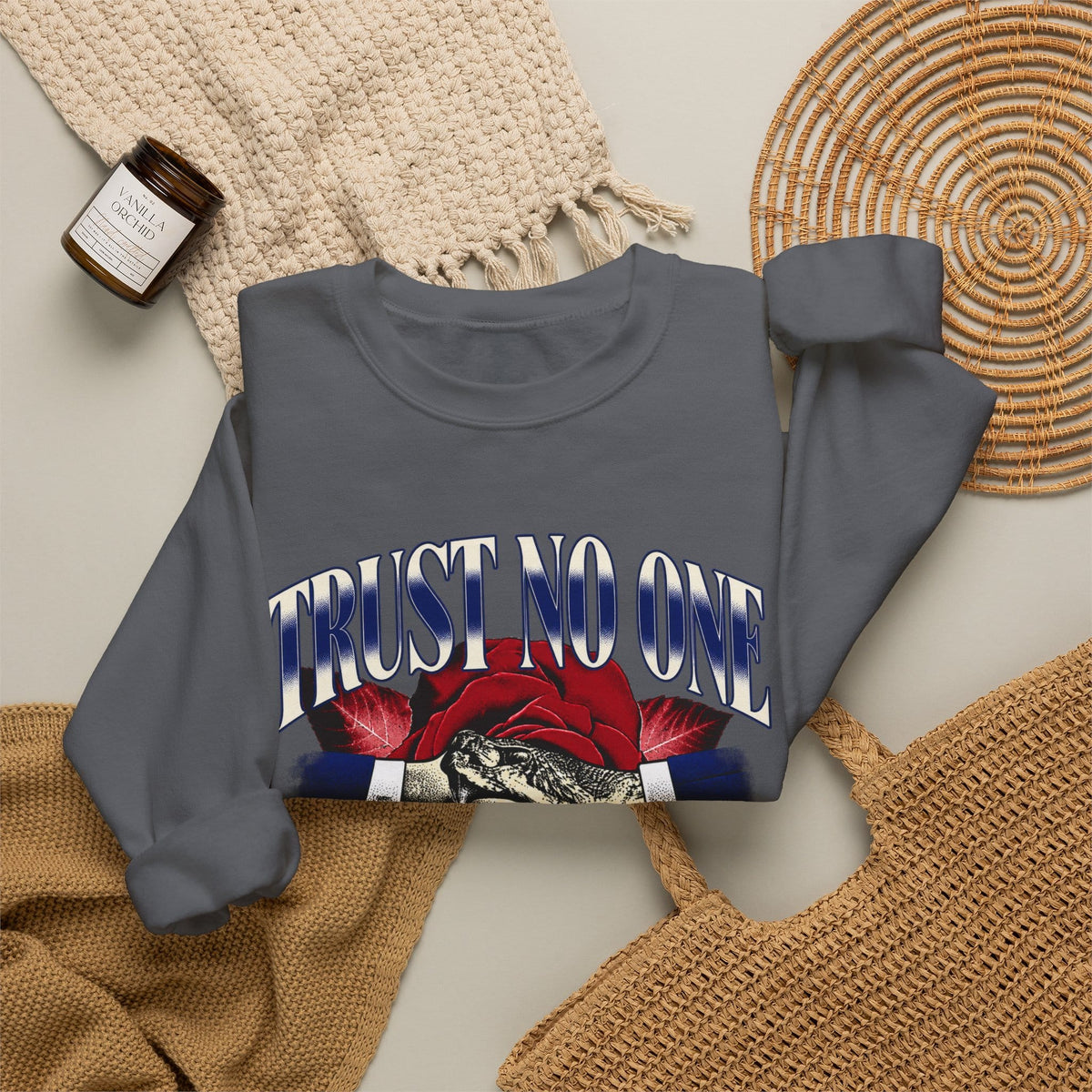 Graphic Print Crewneck Sweatshirt - POD0037 image 31
