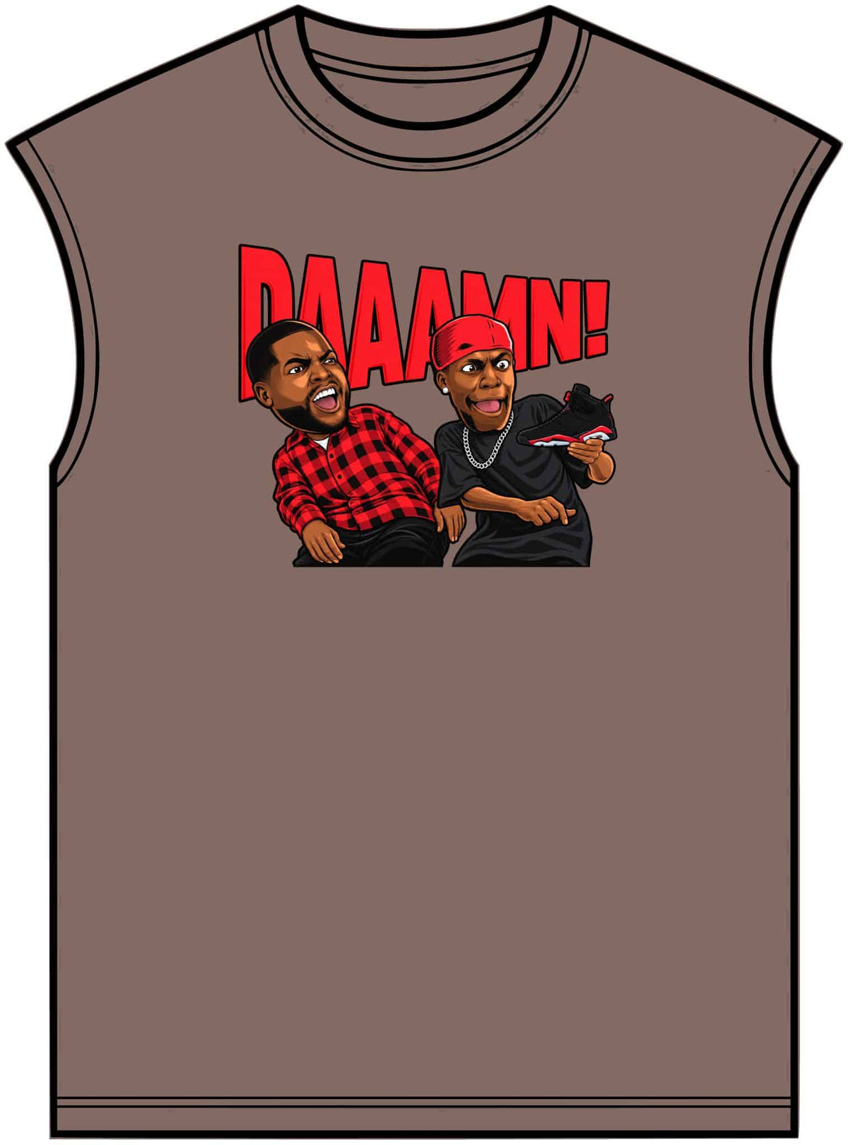 Graphic Print Unisex Garment-Dyed Muscle Tee – POD0035 image